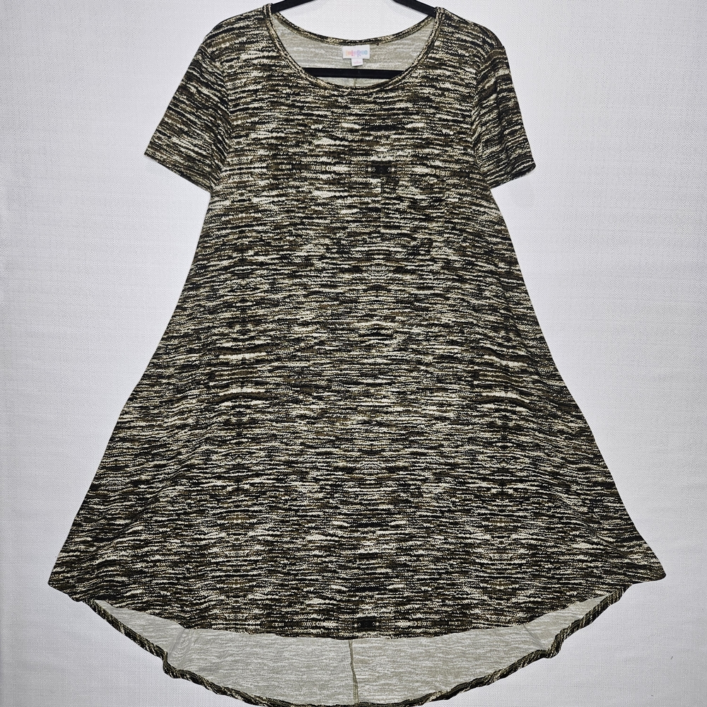 LuLaRoe Carly Dress Patterned Extra Soft High-Low Size Small